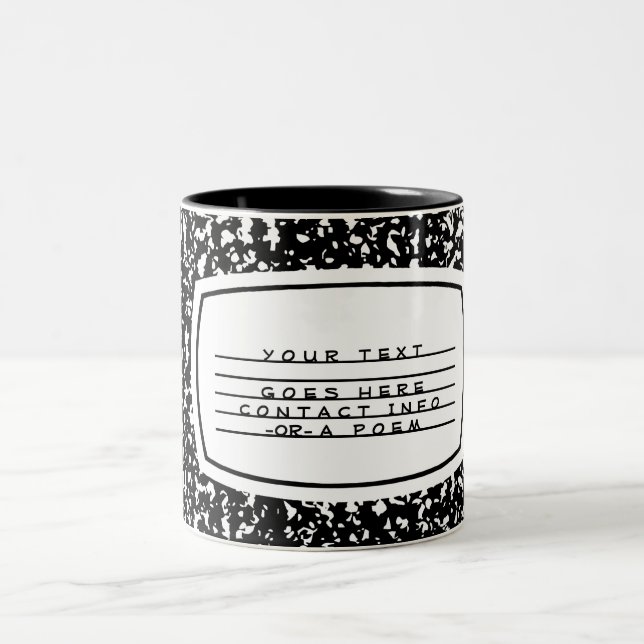 composition book Two-Tone coffee mug (Center)