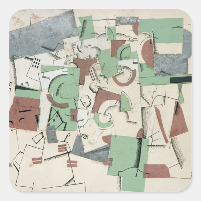 Composition, c.1920 square sticker (Front)