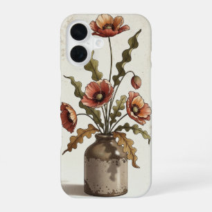 Composition Florale Vintage aux Coquelicots iPhone 16 Case