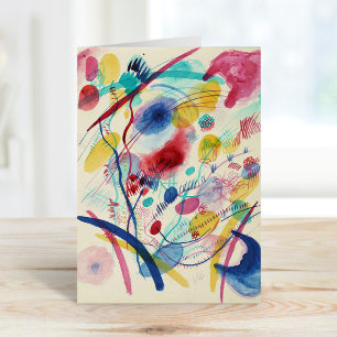 Composition in Red Blue Green Yellow   Kandinsky Card