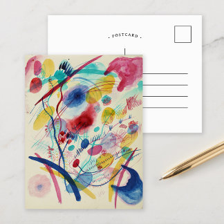 Composition in Red Blue Green Yellow | Kandinsky Postcard