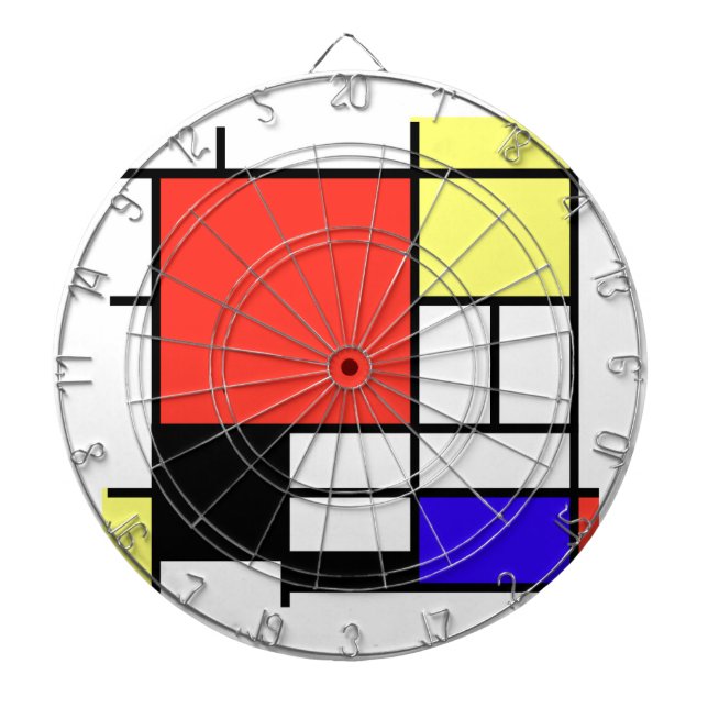 Composition , Mondriaan Dartboard (Front)