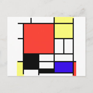 Composition , Mondriaan Postcard