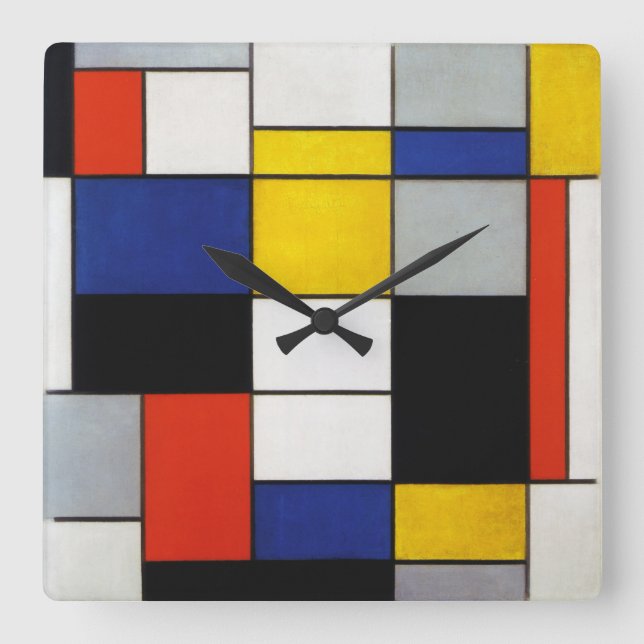 Composition, Mondrian Square Wall Clock (Front)