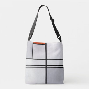 Composition (No. 1) Grey-Red Piet Mondrian Crossbody Bag