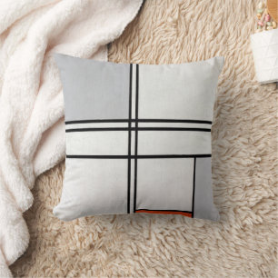 Composition (No. 1) Grey-Red Piet Mondrian Cushion