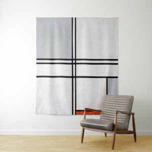 Composition (No. 1) Grey-Red Piet Mondrian Tapestry
