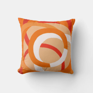 Composition No. 43 - Orange Monochrome Cushion