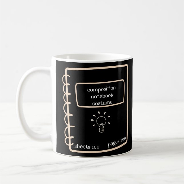 Composition Notebook Costume Coffee Mug (Left)