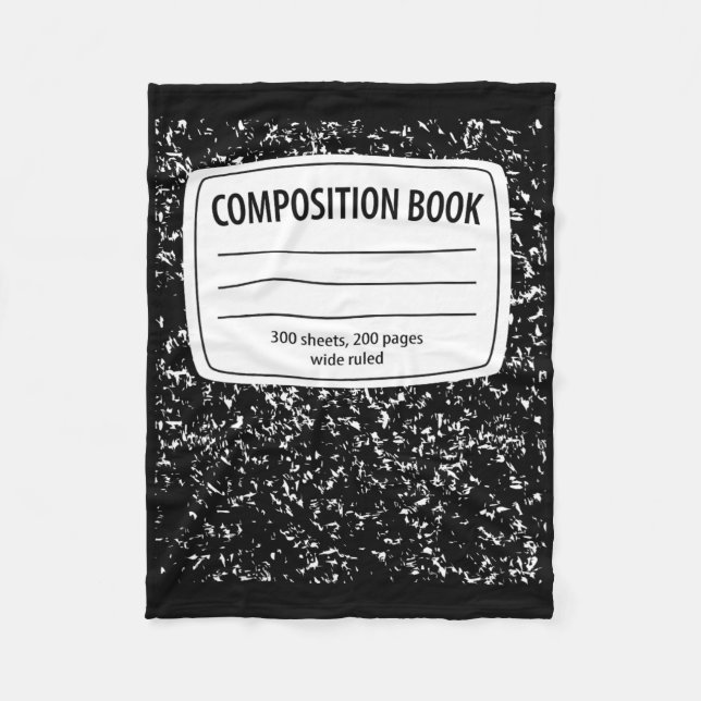 Composition Notebook Costume - Matching Group Hall Fleece Blanket (Front)