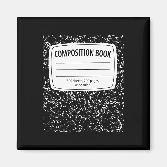 Composition Notebook Costume - Matching Group Hall Magnet (Front)