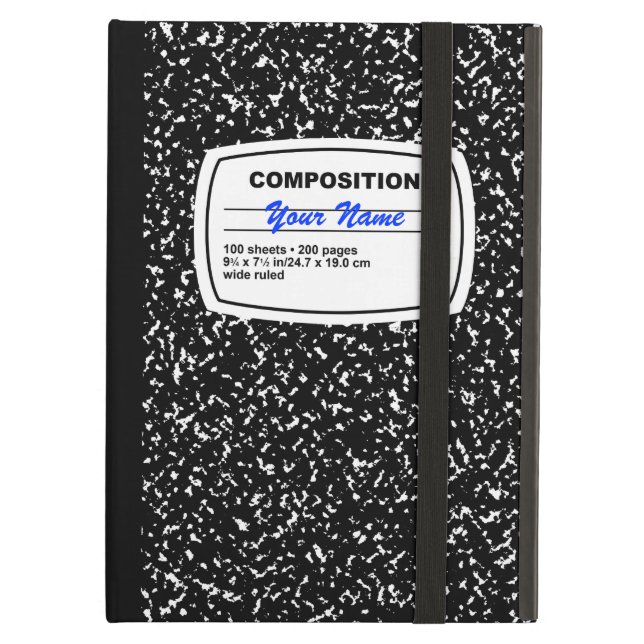 Composition Notebook Customisable iPad Air Case (Front Closed)