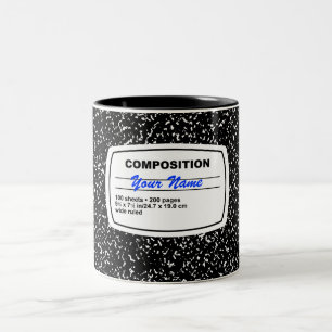 Composition Notebook Customisable Two-Tone Coffee Mug
