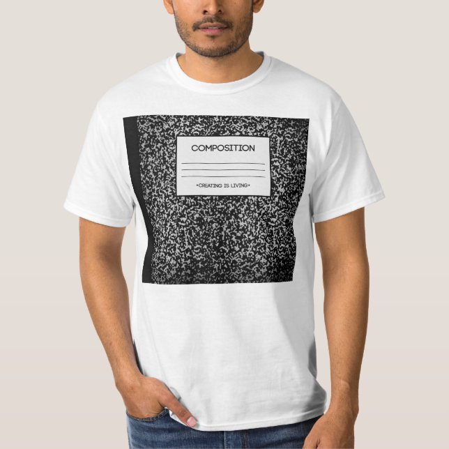 Composition Notebook Design T-Shirt (Front)