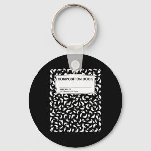 Composition Notebook Halloween Costume Men Women Key Ring