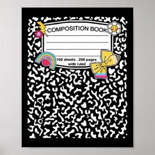 Composition Notebook Matching Group Halloween Teac Poster