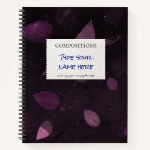 Composition Notebook Pink Mulberry Personalised