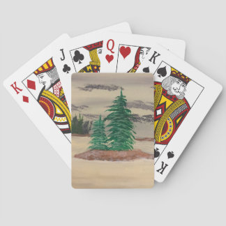 Composition of Grays, Yellows, and Browns Poster Playing Cards