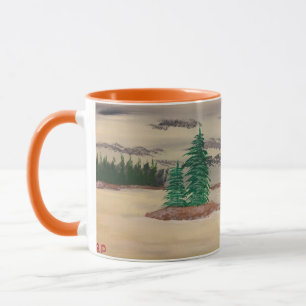 Composition of Greys, Yellows, and Browns Mug