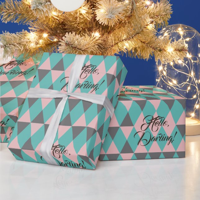 composition of multi-coloured triangles wrap paper (Holidays)