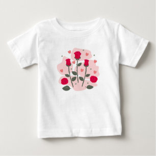 Composition of red roses baby T-Shirt