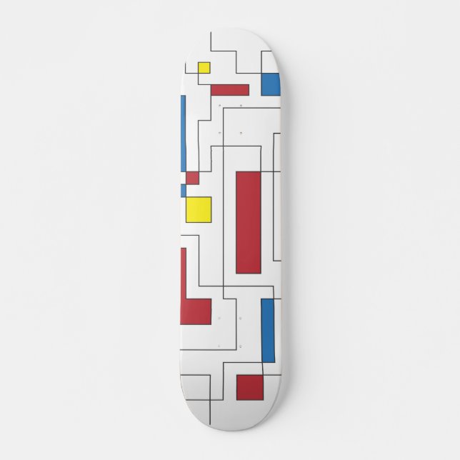 Composition of Red, Yellow, & Blue Skateboard (Front)