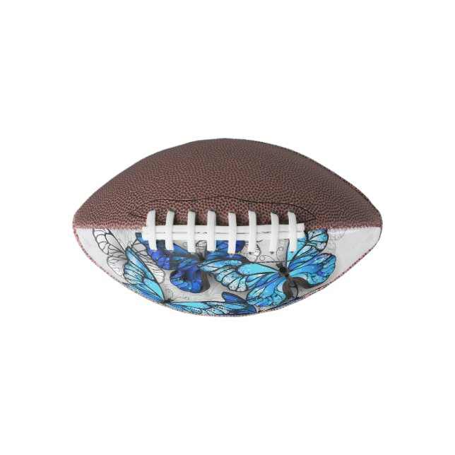 Composition of White and Blue Butterflies Football (Front)