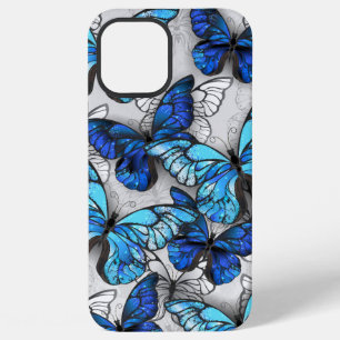 Composition of White and Blue Butterflies iPhone 12 Pro Max Case