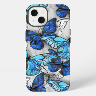 Composition of White and Blue Butterflies iPhone 13 Case