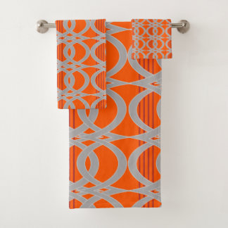 composition orange bath towel set