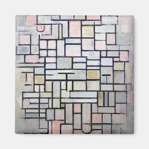 Composition Pink and Grey, Mondrian Magnet