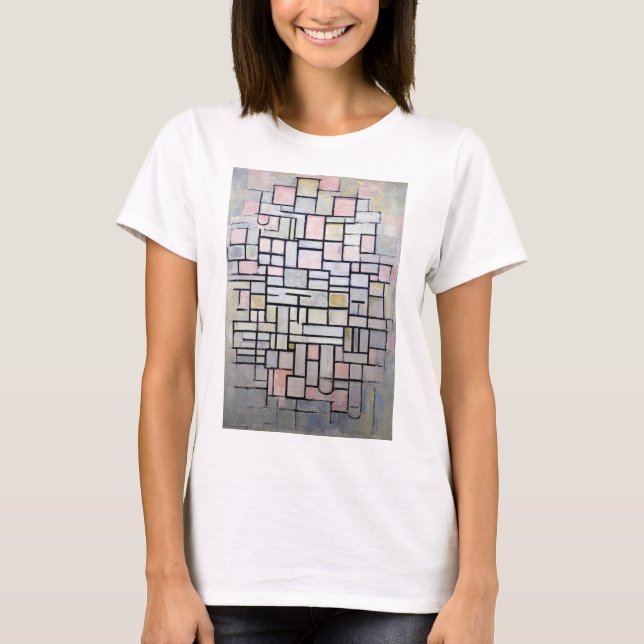 Composition Pink and Grey, Mondrian T-Shirt (Front)