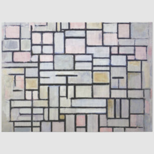 Composition Pink and Grey, Mondrian Tissue Paper