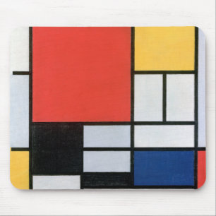 Composition Red, Yellow, Blue, Black, Mondrian Mouse Pad