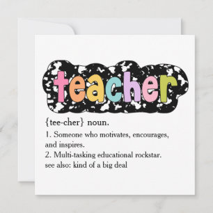 Composition Style School Staff Thank You  Holiday Card