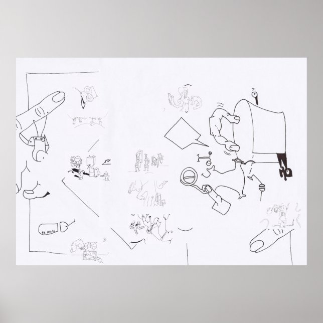 Composition Surreal Drawings Colouring L Poster 3 (Front)