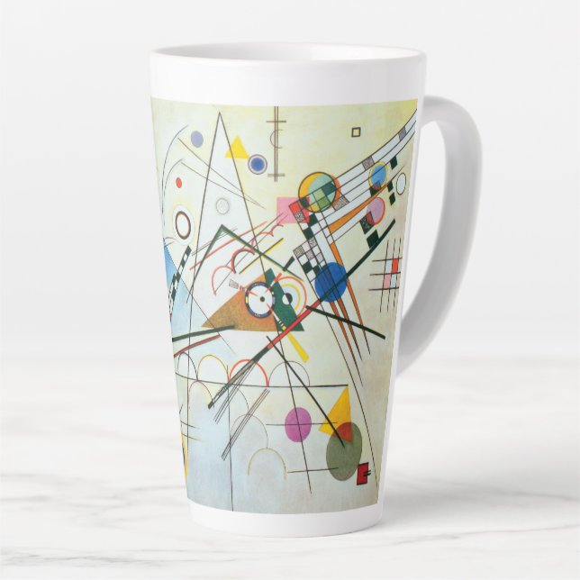 Composition VIII by Wassily Kandinsky Latte Mug (Right Angle)