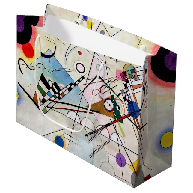 Composition VIII, Wassily Kandinsky Large Gift Bag (Front Angled)