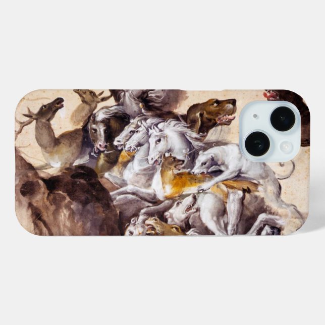 COMPOSITION WITH ANIMALS,REARING HORSES,DEERS,DOGS Case-Mate iPhone CASE (Back (Horizontal))