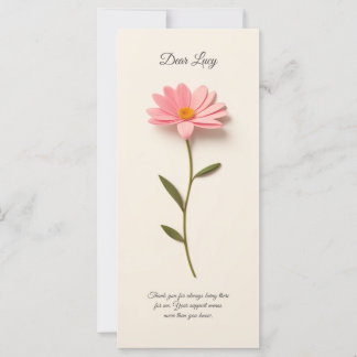 Composition with flower and gratitude