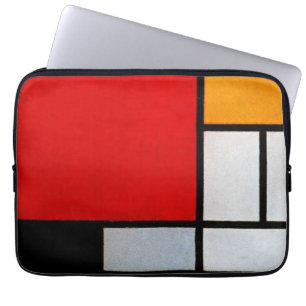 Composition with Large Red Plane Laptop Sleeve