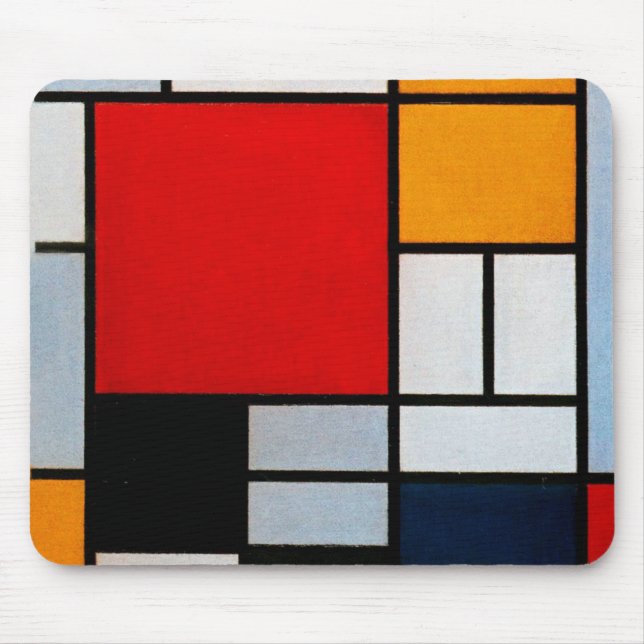 Composition with Large Red Plane Mouse Pad (Front)