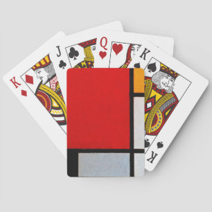 Composition with Large Red Plane Playing Cards