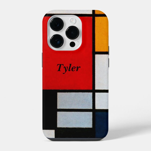 Composition with Large Red Plane TEMPLATE iPhone Case (Back)