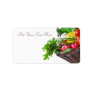 Composition With Raw Vegetables Label