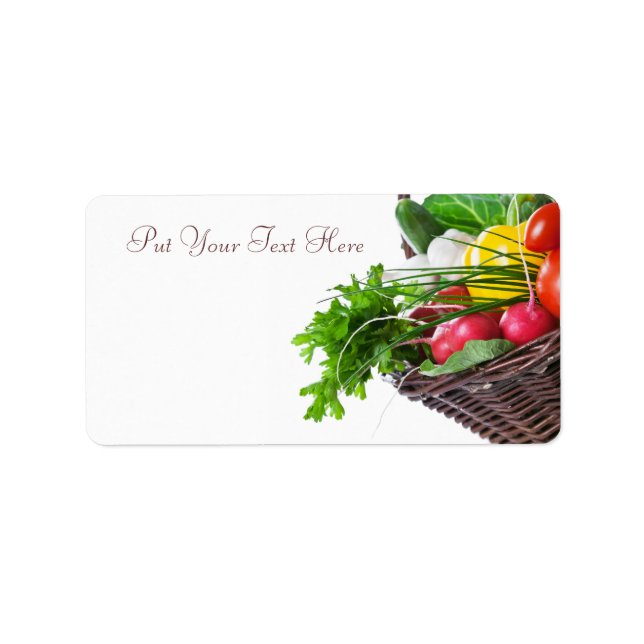 Composition With Raw Vegetables Label (Front)