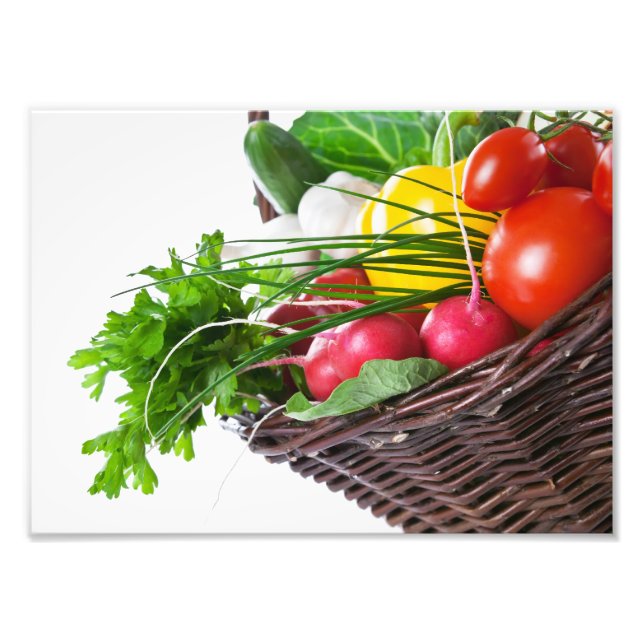 Composition With Raw Vegetables Photo Print (Front)