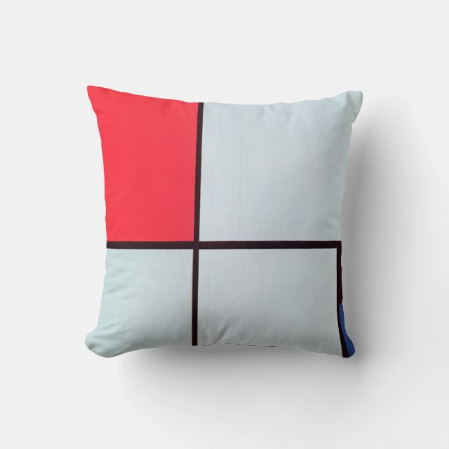 Composition with Red, Black, Blue & Yellow, 1928 Cushion (Front)