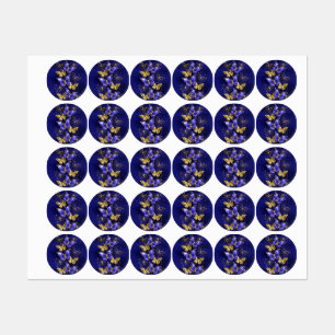 Composition with Sapphire Butterflies