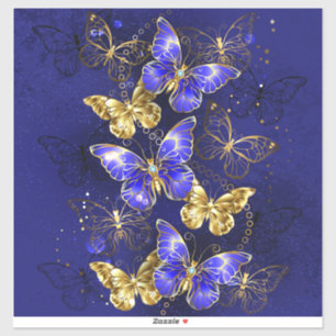 Composition with Sapphire Butterflies